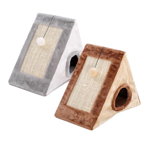 Yardwe Katzenhöhle Und Kratzbaum Mit Doppeltem Sisal Kratzbrett Und Gepolstertem Dreieckigem Katzenbett Für Ihrer Katzen Yardwe Katzenhöhle Und Kratzbaum Mit Doppeltem Sisal Kratzbrett Und Gepolstertem Dreieckigem Katzenbett Für Ihrer Katzen von Yardwe