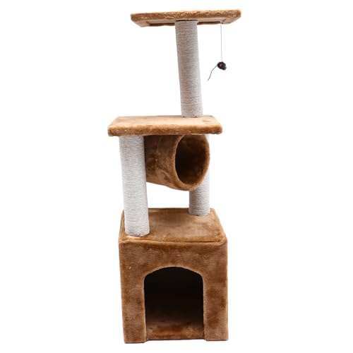 Yardwe Katzenklettergerüst Mit Kratzbrett Dreischichtiges Kletterspielzeug Für Katzen Indoor Katzenzubehör Sprungplattform Für Kätzchen Trendiges Design von Yardwe