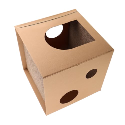 Yardwe Wellpappen Katzenkratznest Multifunktionaler Kratzbereich Für Katzenpappe Katzenbett Aus Pappe Mit Kratzbrett Für Heimtiere von Yardwe