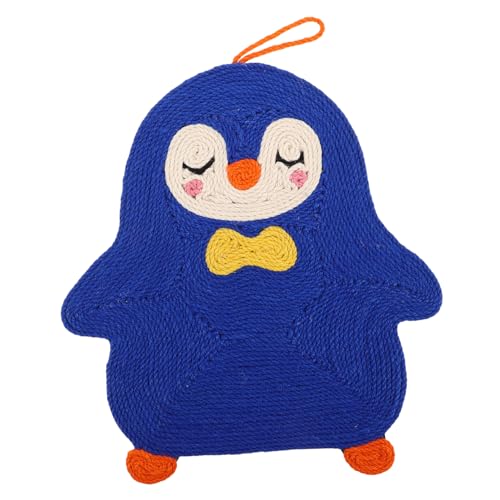 Yardwe Katzenkratzbrett aus Natürlichem Sisal rutschfeste Kratzmatte im Pinguin Design Möbelschutz für Katzen Leicht und Einfach zu Bewegen für Innenräume von Yardwe