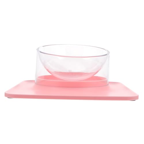 Yardwe Katzennapf Katzennäpfe Haustiernapf Snackschale Für Katzen Haustierbedarf Nackenschutzschale Geneigter Futterautomat Basis: Abs Rosa von Yardwe