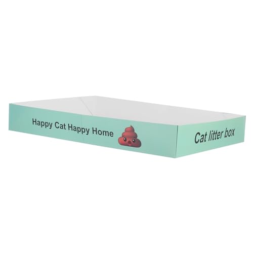 Yardwe Wiederverwendbar Katzenstreu Box Mit Spritzschutz Für Kätzchen Halboffene Papier Katzenklo Für Drinnen Und Draußen Leicht Zu Entsorgen Wassersparend Und Kittenfreundlich von Yardwe