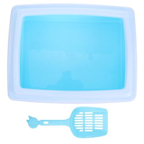 Yardwe Katzentoilettentraining Katzentoilettentrainer Kleines Katzentoilettenset Tragbare Toilette Katzentoilette Katzentöpfchen Toilettentrainingsset Kätzchentrainingsstreu Himmelblaue von Yardwe