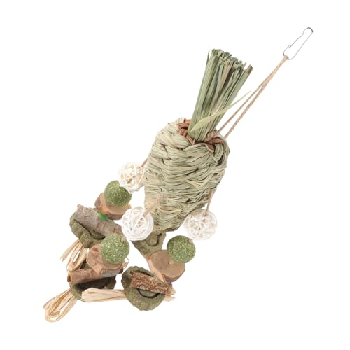 Yardwe Rettichspielzeug Aus Natürlichem Gras Mit Duft Aus Stroh Für Meerschweinchen & – Kauspielzeug Zum Für Kleintiere von Yardwe