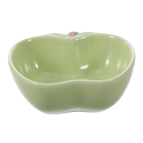 Yardwe Keramik Futternapf für Hamster und Kleintiere Stabiles Rutschfestes Design Niedlicher Apfel Look Vielseitiger Futter und Wassernapf für Chinchillas Mäuse und Andere Kleine von Yardwe