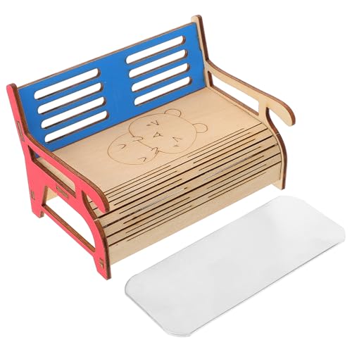 Yardwe Vielseitiges Hamsterversteck Holzsofa Spielzeug Meerschweinchenhaus Käfigdekor Robuste Möbel Für Kleintiere von Yardwe