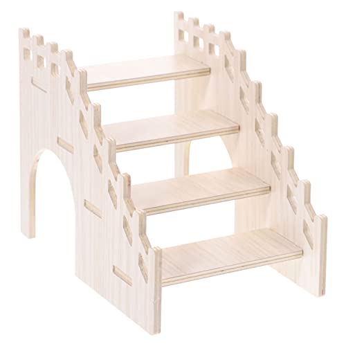 Yardwe Hölzerne Hamsterleiter Spielzeug Für Kleine Haustiere Chinchilla Rattenbeißleiter Holz Hamster Kletterleiter Versteck Leiter Für Hamster Käfig von Yardwe