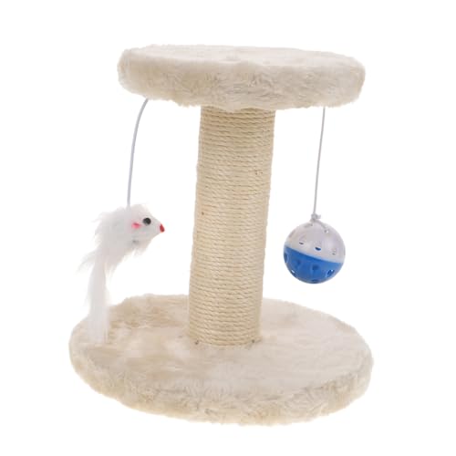 Yardwe Cat Scratching Post Aus Hochwertigem Material Doppellagiger Kratzbaum Für Katzen Mit Spielzeugen Für Tägliche Nutzung Und Möbel Schutz von Yardwe