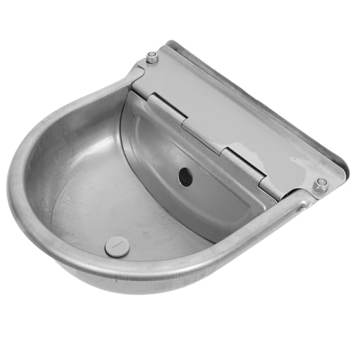 Yardwe Kuhtrinkbrunnen Lagertank Viehfutter Wassertrog Für Schafe Automatischer Wassertrog Schüssel Für Hundewassernapf Kein Verschütten Wassertröge Rostfreier Stahl Silver von Yardwe