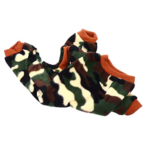 Yardwe Kuschelige Hundepyjama für Winter Camouflage Schlafanzug für Haustiere Auszuziehen Hält Warm und Bequem für Gemütliche Nächte und Fotoshootings von Yardwe