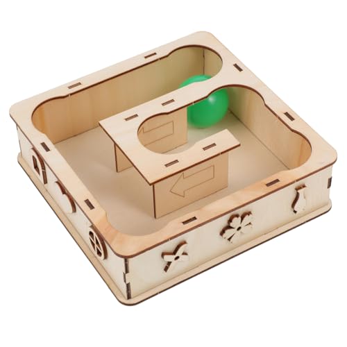 Yardwe Labyrinth Hamster Spielplatz Hamster Hamster Aktivitätsspielzeug Hamsterkurs Hamsterspielplatz Röhren Hamster verstecktes Haustier Lebensraum hölzern von Yardwe