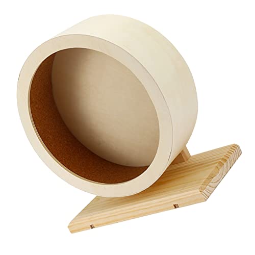 Yardwe Hamster-übungs-sportradkäfig Holz Leises Rad Spielzeug Für Kleintiere Für Eichhörnchen Chinchillas Meerschweinchen Rennmäuse Fördert Die Gesundheit von Yardwe