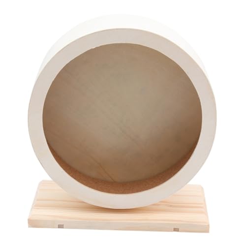 Yardwe Meerschweinchen Chinchilla Haustier Übung Spielzeug Holz Silent Stand Laufrad Haustier Fitness Roller Spielzeug von Yardwe