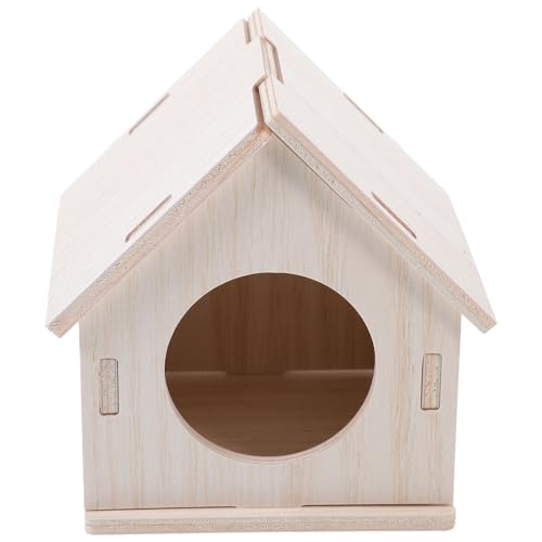 Yardwe Holzhaus Für Hamster Kleintierversteck Schlafhaus Aus Holz Für Zwerghamster Kleine Rennmäuse Mäuse Eichhörnchen Ratten von Yardwe