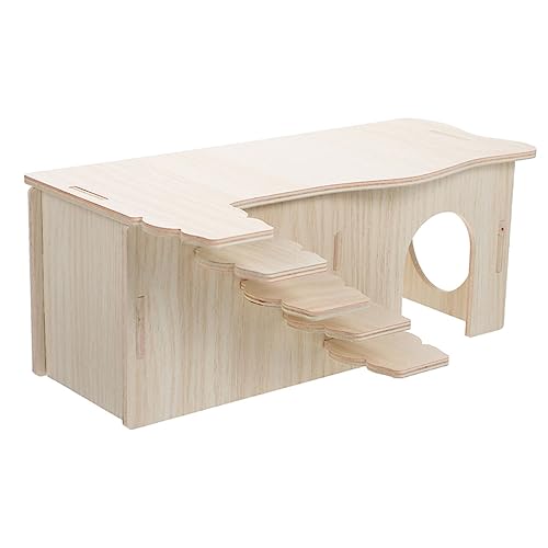 Yardwe Meerschweinchen Holzhaus Hamsterhäuser Versteck Villa Für Chinchilla Käfig Nest Mit Holzleiter Für Kleine Tiere Schlafplatz Spielplatz von Yardwe