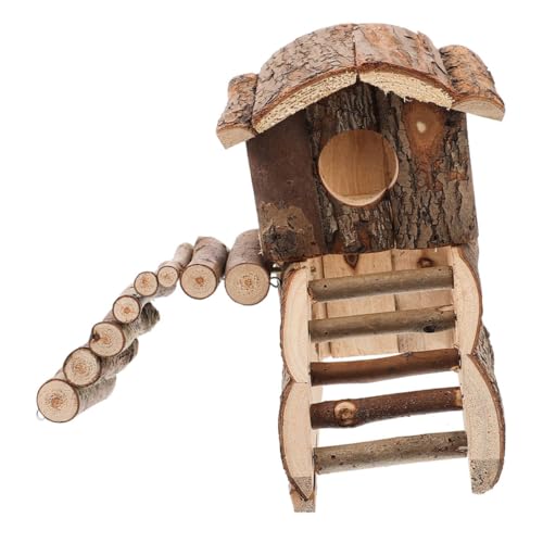 Yardwe Rennmaus- Und Hamsterspielzeug Rattenhaus Aus Holz Versteck Lebensraum Zum Klettern Anregen Verspieltes Accessoire von Yardwe