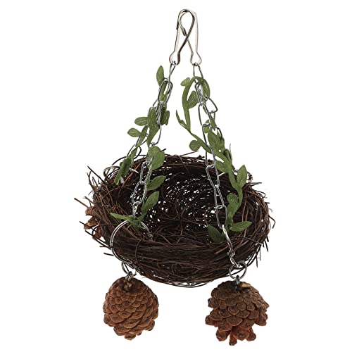 Yardwe Natürlicher Rattan-Vogel-Nest Für Papageien Hängendes Schlafnest Stabil Und Langlebig Für Käfige Für Ruhige Nächte Und Spielspaß Klein Mittel Und Groß von Yardwe