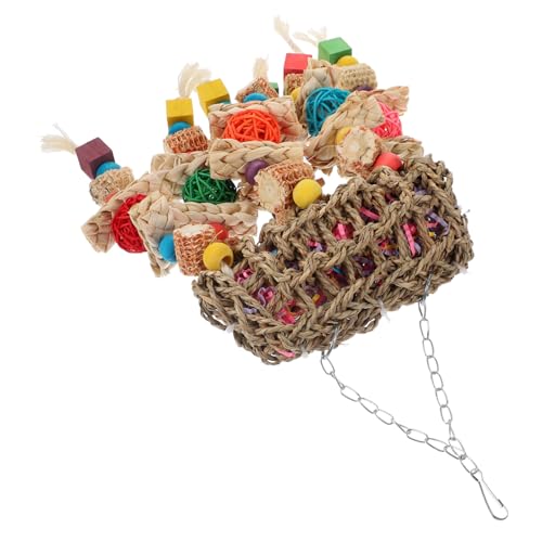 Yardwe Papagei Papageien -futterspielzeug Vogelkäfig Papageienkäfig Vogelspielzeug Papageien Kauen Barsch Papageienspielzeug Drinnen Für Vögel Groß Hölzern von Yardwe