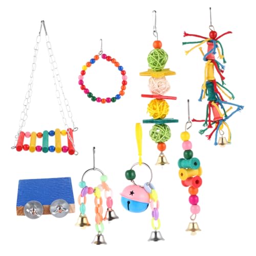 Yardwe Papagei Vogel vogelkäfig zubehör vogelzubehör für käfig Bird Toys Fink Plattformschaukel für Papageien für Nymphensittiche Haustier Vogelkäfig hölzern von Yardwe