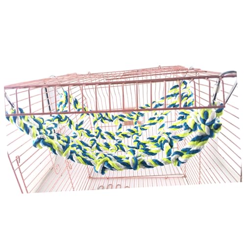 Yardwe Aktivitätsspielzeug Für Kleintiere – Papageien-vogelnestschaukel Mit Hängemattennetz Baumwollseil 28 X 20 X 1 cm Fördert Klettern Und Bewegung Einfach Am Käfig Zu Befestigen Yardwe Aktivitätsspielzeug Für Kleintiere – Papageien-vogelnestschaukel Mit Hängemattennetz Baumwollseil 28 X 20 X 1 cm Fördert Klettern Und Bewegung Einfach Am Käfig Zu Befestigen von Yardwe