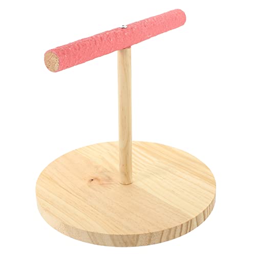 Yardwe Vogelspielzeug Für Papageien Tragbarer Interaktiver Sitzstand Für Wellensittiche Und Nymphensittiche Rutschfester Holzspielplatz Für Training Und Spielzeug Für Vögel von Yardwe