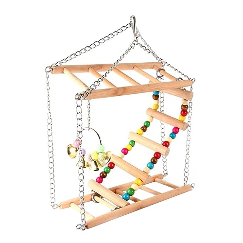 Yardwe Holzspielzeug Für Vögel Hängende Schaukel Und Leiter Für Papageien Und Kleintiere Mit Eisenkette Für Spiel Und Bewegung Sicheres Und Natürliches Material Yardwe Holzspielzeug Für Vögel Hängende Schaukel Und Leiter Für Papageien Und Kleintiere Mit Eisenkette Für Spiel Und Bewegung Sicheres Und Natürliches Material von Yardwe