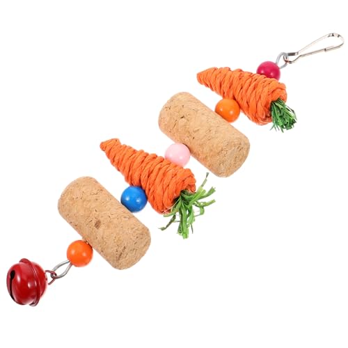 Yardwe Papageiennagespieße Hamsterfutter Papagei Schleifspielzeug Hase Vogelglocken Kauspielzeug für Vögel Hängendes Bissspielzeug für Papageien Käfig hängendes Stroh Yardwe Papageiennagespieße Hamsterfutter Papagei Schleifspielzeug Hase Vogelglocken Kauspielzeug für Vögel Hängendes Bissspielzeug für Papageien Käfig hängendes Stroh von Yardwe