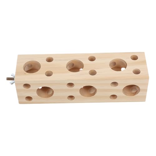 Yardwe Holz Vogelstange Mit Kauspielzeug Für Papageien Und Kleine Vögel Vogelkäfigzubehör Für Schnabelpflege Und Laufstallstangen Naturholz Vogelholzblock Als Futter Suchtrainingsspielzeu von Yardwe