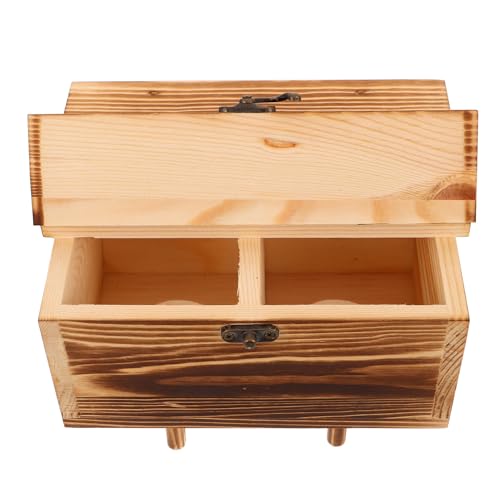 Yardwe Parrot Breeding Box aus Wetterfestem Massivholz mit Doppelöffnung Kompakter Outdoor-Vogel-nistkasten für Wellensittiche und Papageien Langlebiges Nistplatz für Garten und Balkon von Yardwe
