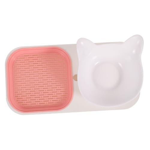 Yardwe Pet Feeder Cat Snack Feeder Cat Bowl Mit Ständer Mehrere Kätzchen Katzen Flache Katzenschüssel Katzenfutternetze Katzenfuttertimer Katze Puzzle Feeder Timer Katzenfutterspuren von Yardwe