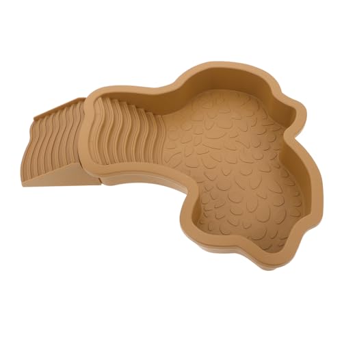 Yardwe Pet Turtle Badewanne Turtle Panzerzubehör Futternapf für Reptilien Schildkrötenzubehör für Panzer Schildkrötenplattform für Aquarium groß Schildkröten-Badebecken Plastik Khaki Yardwe Pet Turtle Badewanne Turtle Panzerzubehör Futternapf für Reptilien Schildkrötenzubehör für Panzer Schildkrötenplattform für Aquarium groß Schildkröten-Badebecken Plastik Khaki von Yardwe