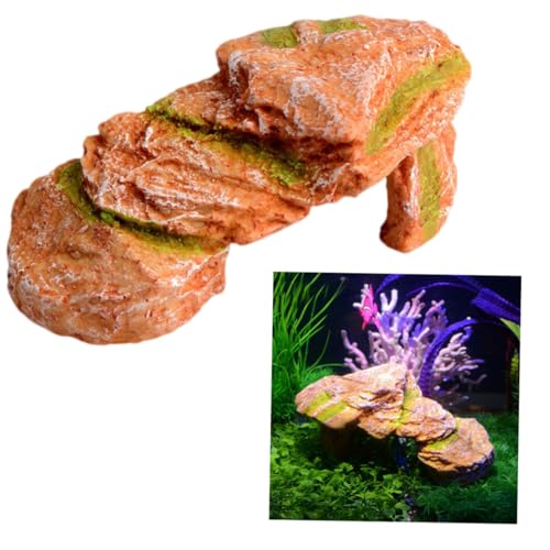 Yardwe Plattform Zum Sonnenbaden Für Schildkröten Schildkröten-wärmelampe Mit Haube Reptil Aquarium Fisch Spinnen-Terrarium Schildkrötenlampe Dock Gecko-Leiste Haustierterrassen von Yardwe