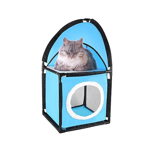 Yardwe Katzenbaum Für Hauskatzen Doppelstöckiges Spielhaus Katzenmöbel Tunnelbett Kratzmatte Yardwe Katzenbaum Für Hauskatzen Doppelstöckiges Spielhaus Katzenmöbel Tunnelbett Kratzmatte von Yardwe
