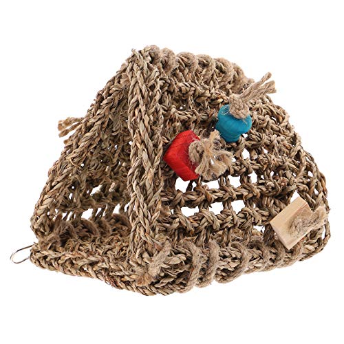 Yardwe Papagei Schlaf Nest Vogel Shelter Rattan Hängen Bett Haustier Schaukel Für Sonne Papagei Zufällige Stil von Yardwe