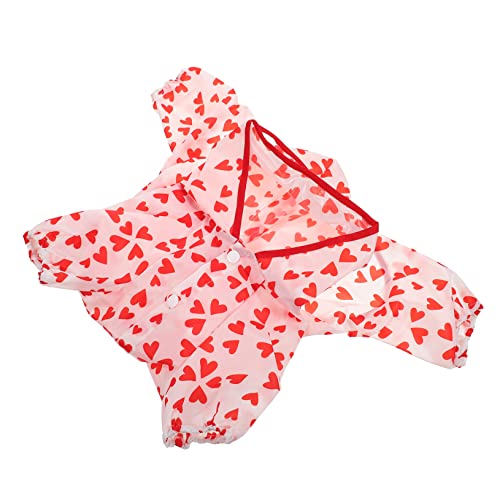 Yardwe Hunderegenmantel Regenmantel Für Haustiere Hunde-Pyjama Regenjacke Für Welpen Haustier Hund Regenmantel Hundebekleidung Outdoor-welpe Atmungsaktiv Wasserdichter Hund Rot Polyester Yardwe Hunderegenmantel Regenmantel Für Haustiere Hunde-Pyjama Regenjacke Für Welpen Haustier Hund Regenmantel Hundebekleidung Outdoor-welpe Atmungsaktiv Wasserdichter Hund Rot Polyester von Yardwe