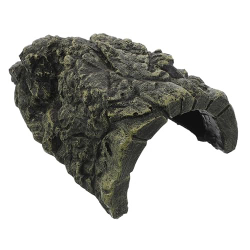 Yardwe Reptilien Höhlenversteck aus Robustem Harz Vielseitige Schildkröten Kletter Sonnenplattform Pflegeleichtes Aquarium Zubehör für Reptilien und Wasserschildkröten Geeignet für von Yardwe