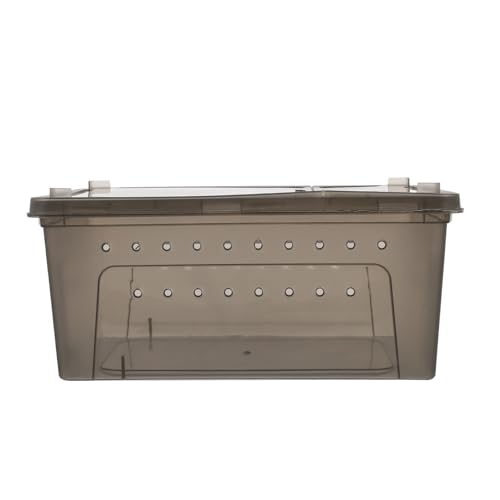 Yardwe Reptilien zuchtbox aus Schwarzem Kunststoff mit Belüftungslöchern Langlebig und Leicht zu Reinigen Geeignet für Bartagamen Landschildkröten und Andere Haustier Reptilien von Yardwe