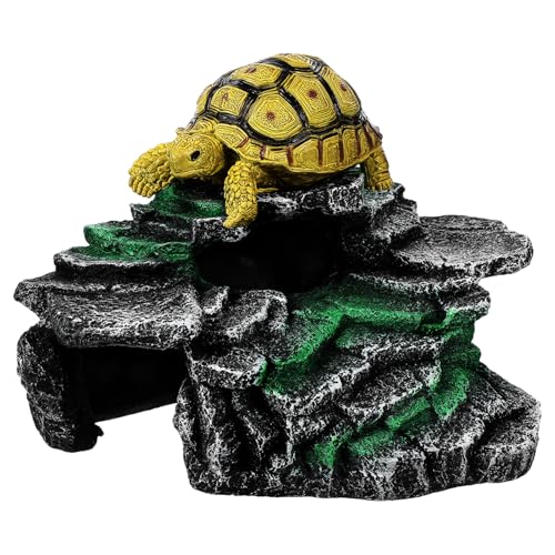Yardwe Schildkrötenbasking Plattform aus Resin und Sicher für Aquarien Einfache Vielseitig Einsetzbar als Dekoration und Rastplatz für Reptilien Geeignet für Wasser und Terrarientanks von Yardwe