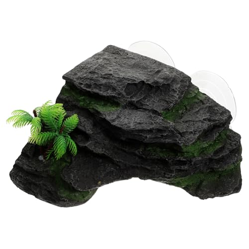 Yardwe Schildkröten-aalen-plattform Höhle Harz Zubehör Für Schildkrötenbecken Großes Ornament Für Schildkröten-Terrarium von Yardwe