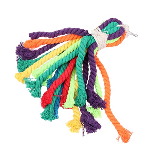 Yardwe Papageienspielzeug-Set Kauspielzeug Aus Baumwollseil Für Vögel Ausgewählte Papageienspielzeuge Vogelzubehör Spielzeug Papageien-ziehspielzeug Zufällige Farbe von Yardwe