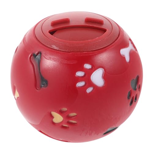 Yardwe Schulungsbedarf Interactive Dog Toys Dog chew Toy Unzerstörbares Hundespielzeug Leckerli-Spender- für Hunde puzzlematte undichtes Lebensmittelspielzeug Leckageball rot von Yardwe
