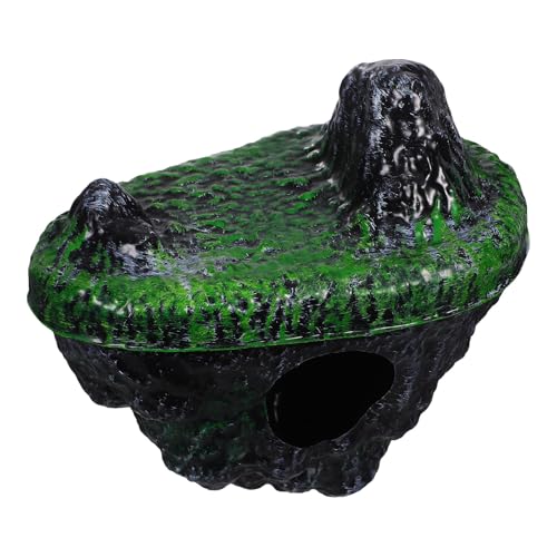 Yardwe Schwimmender Aquarium-Dekorationsfelsen – Künstliche Fischtank-Landschaft, Bergdekor mit Höhle – Betta Hideaway Rockery Ornament von Yardwe