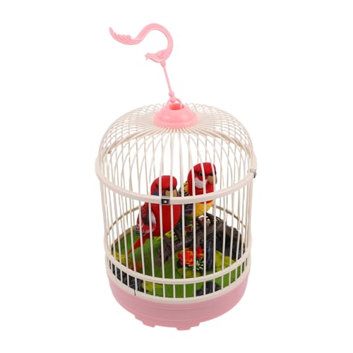 Yardwe Simulierter Vogelkäfig Zwitscherndes Vogelspielzeug Sprechendes Vogelspielzeug Für Spielzeugvogel Bewegungsaktivierte Singvögel Vogel Im Käfigspielzeug Kunststoff von Yardwe