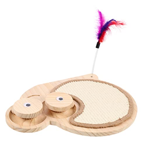 Yardwe Sisal-katzenkratzbrett Holz-drehteller Für Kätzchen Und Katzen Interaktive Kratzmatte Für Katzenkrallenübungen Yardwe Sisal-katzenkratzbrett Holz-drehteller Für Kätzchen Und Katzen Interaktive Kratzmatte Für Katzenkrallenübungen von Yardwe