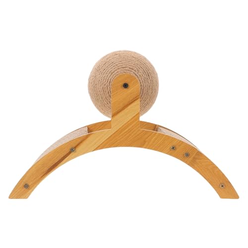 Yardwe Sisal Katzenspielzeug mit Ferrisrad Interaktiver Kratzbaum für Kleine und Mittelgroße Katzen Langlebige Sisal Oberfläche Fördert Gesundes Kratzen und Langeweile von Yardwe