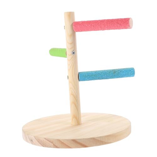 Yardwe Papageien-sitzstangenständer - Vogel-trainingsständer Vogelspielzeug Aus Holz Schreibtischständer Vogelleiter Yardwe Papageien-sitzstangenständer - Vogel-trainingsständer Vogelspielzeug Aus Holz Schreibtischständer Vogelleiter von Yardwe