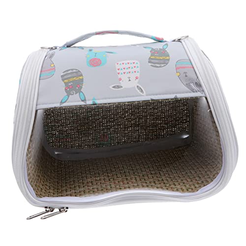 Yardwe Tragetasche Für Haustiere Tragetasche Für Kleintiere Träger Reisetasche Hamster Atmungsaktiv Leicht Haustiertasche Tragerucksack Belüftet Reisetragetasche Lüften Tragbar Stoff Grau von Yardwe