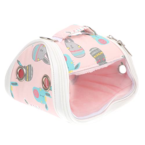 Yardwe Tragetasche für Haustiere Hamster-Ausgangsbeutel Reisebeutel klein Die reisetaschen Tierträgertasche Hamster -Trägertasche atmungsaktiven Hamster -Ausflugsbeutel Stoff Rosa von Yardwe