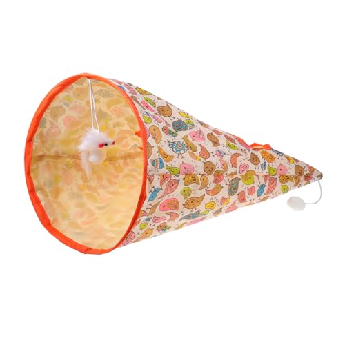 Yardwe Cat Tunnel Bag Für Katzen Faltbares Spieltunnel-Spielzeug Aus Strapazierfähigem Interaktiv Für Indoor Und Outdoor Für Kleine Haustiere Und von Yardwe