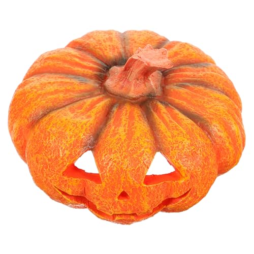 Yardwe Scary Pumpkin Versteck Für Reptilien Realistischer Terrarium- Mit Lebensnaher Form Für Kleine Tiere Und Aquarien Für Natürliche Umgebung von Yardwe